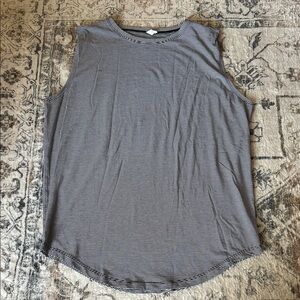 lululemon athletica Black & White Striped Sleeveless Tank